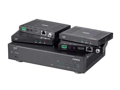 Blackbird 4K HDBaseT 1x4 Splitter Extender with PoC, EDID, IR, RS-232, and 4 Receivers