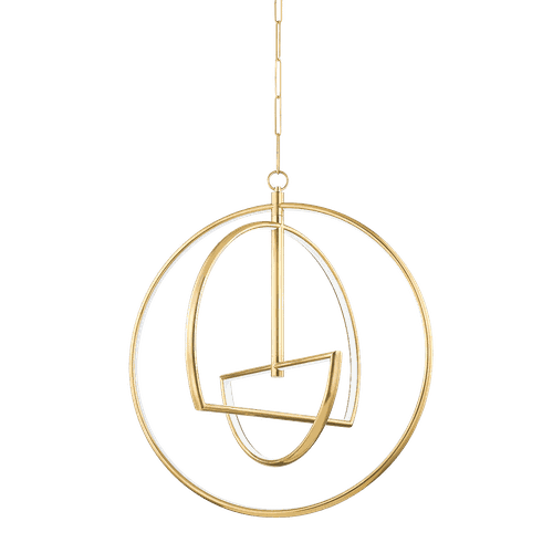 Aged Brass LED Chandelier from the Welland Collection