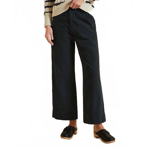 Women's Mya Cotton Canvas Wide Leg Pant In Vintage Black