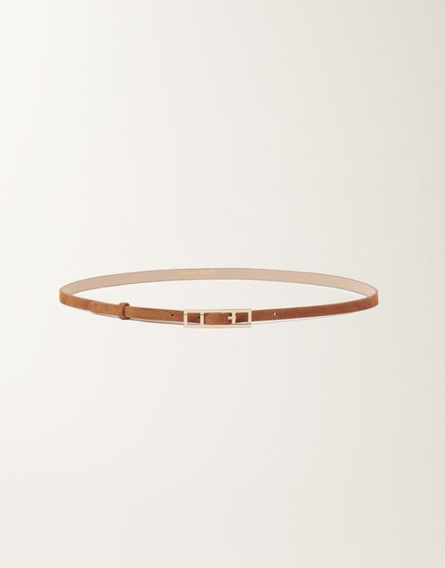 Suede belt, wicker