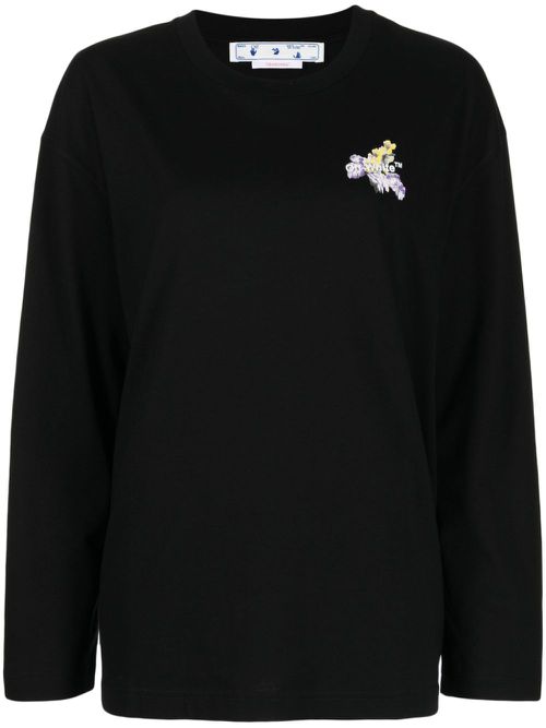 Flower Arrow cotton sweatshirt - Black