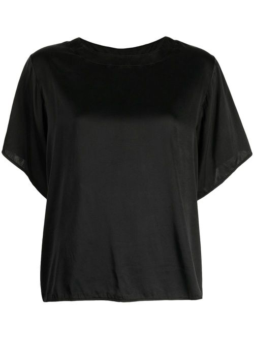 Panelled short-sleeved T-shirt - Black