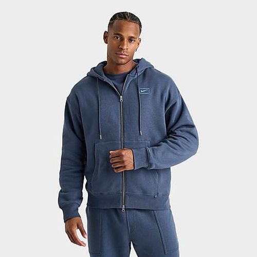 Men's Sportswear Swoosh Box Graphic Full-Zip Hoodie in Thunder Blue