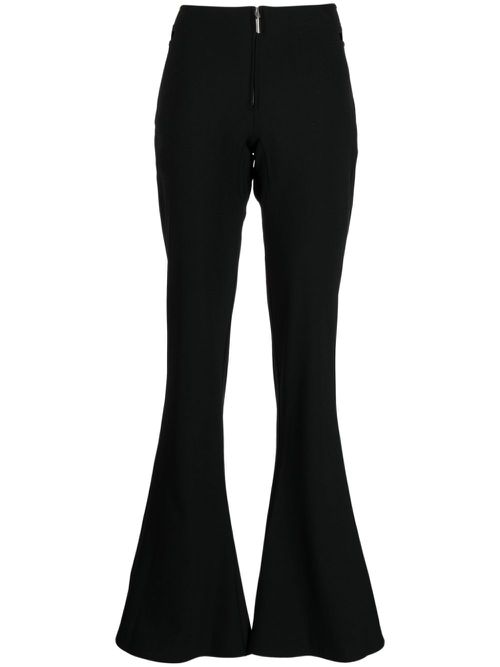 Low-rise flared trousers - Black
