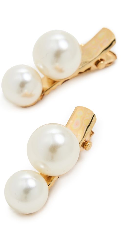 Jennifer Behr Gretel Hair Clips Set of 2 Pearl One Size