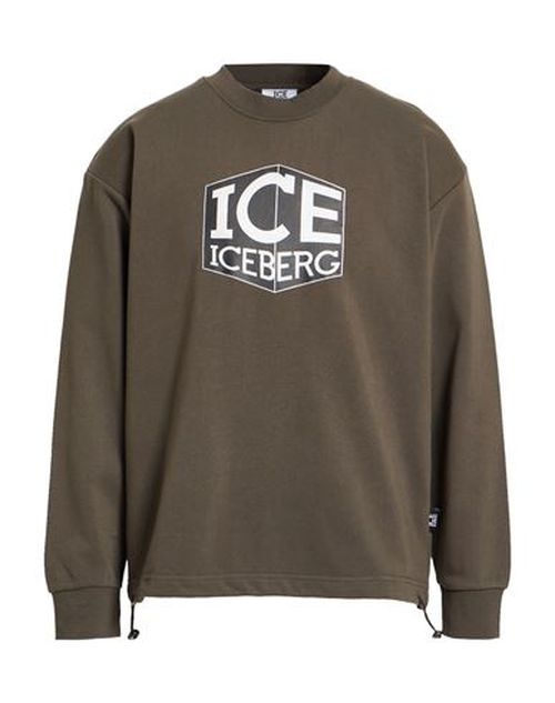 Man Sweatshirt Military green Size L Cotton, Polyester