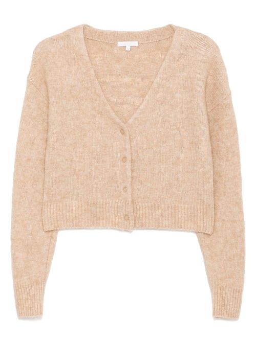 Hairy v-neck cardigan - Brown