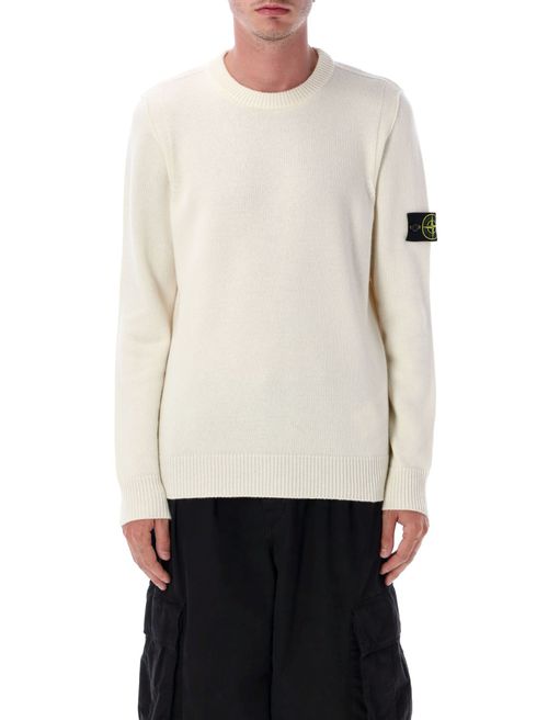 White Logo Patch Sweater