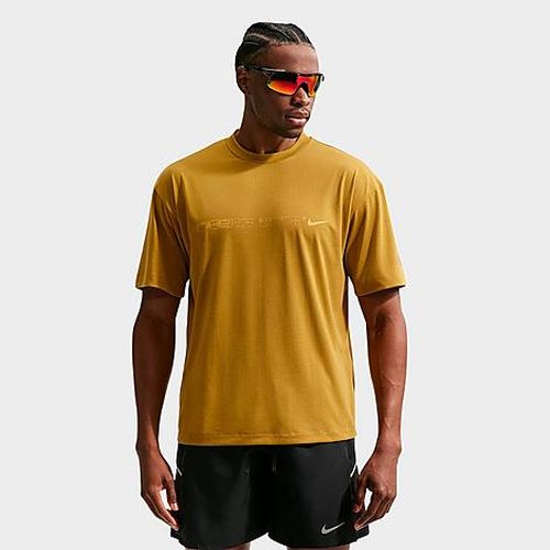 Men's Disrupt Dri-FIT Short-Sleeve Running Top in Peat Moss/Spruce Fog