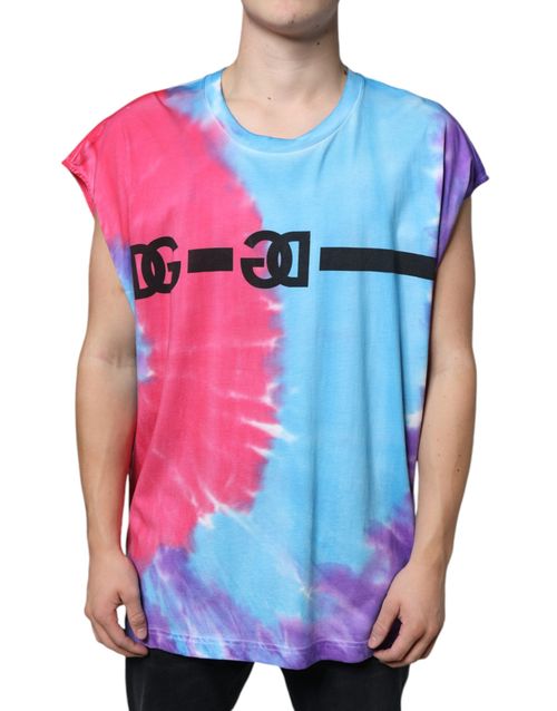 Tie-Dye Cotton Tank Top — Multicolor