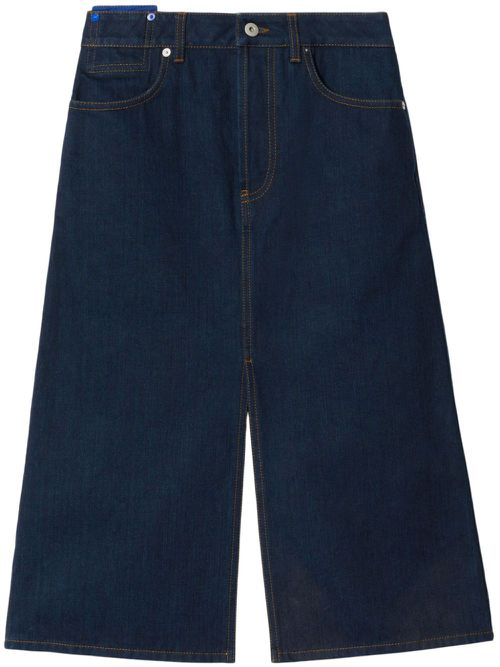 Japanese denim midi skirt - Blue