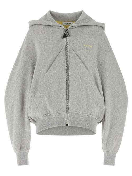 Quilted Cotton Hoodie — Gray
