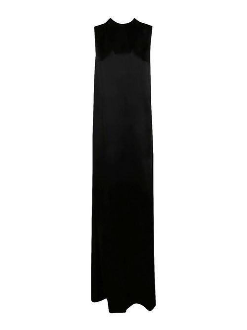 Fida Long Open Back Draped Dress