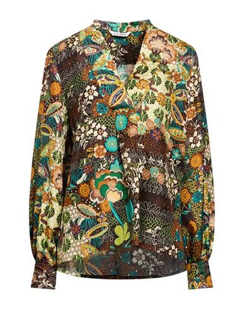 Woman Top Dark brown Size 6 Silk