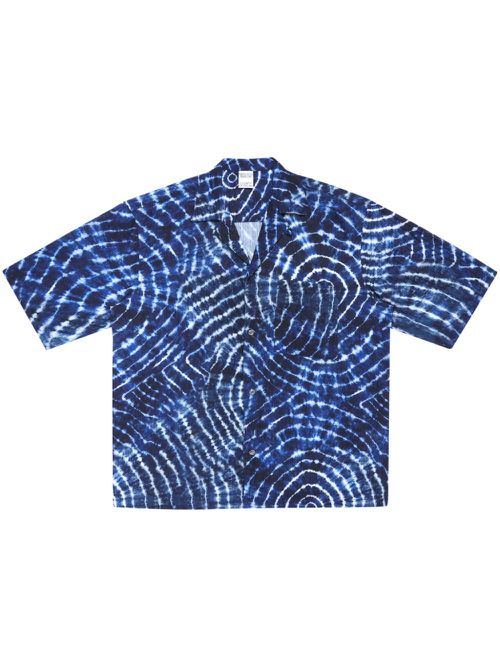 AOP Soundwaves-print shirt - Blue