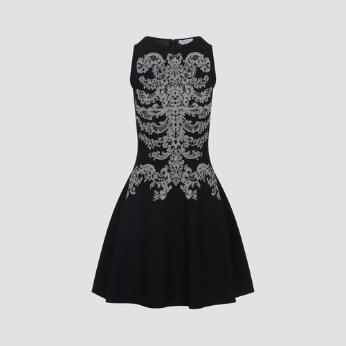 Women's Lace Ribcage Jacquard Mini Dress