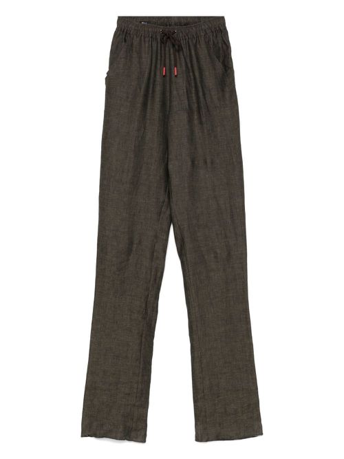 Kiton linen chinos - Green