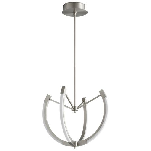 Satin Nickel LED Ceiling Mount from the Utopia Collection