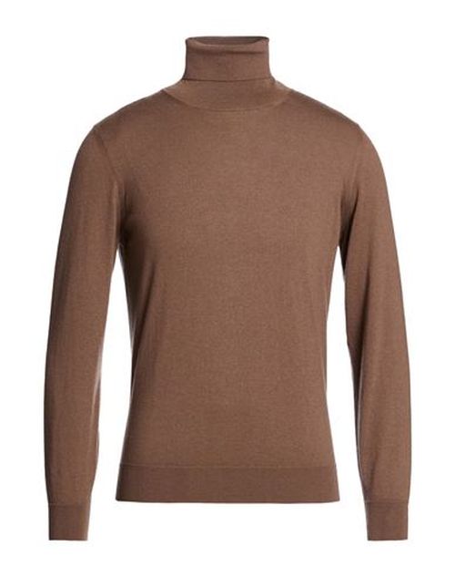 Man Turtleneck Light brown Size 42 Cashmere