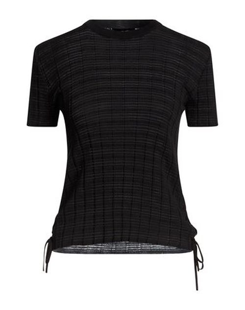 Woman Sweater Black Size L Cotton, Polyamide