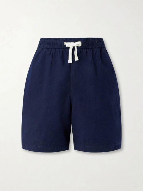 Straight-Leg Cotton Drawstring Shorts