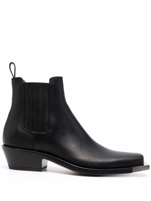 Square toe chelsea boots - Black