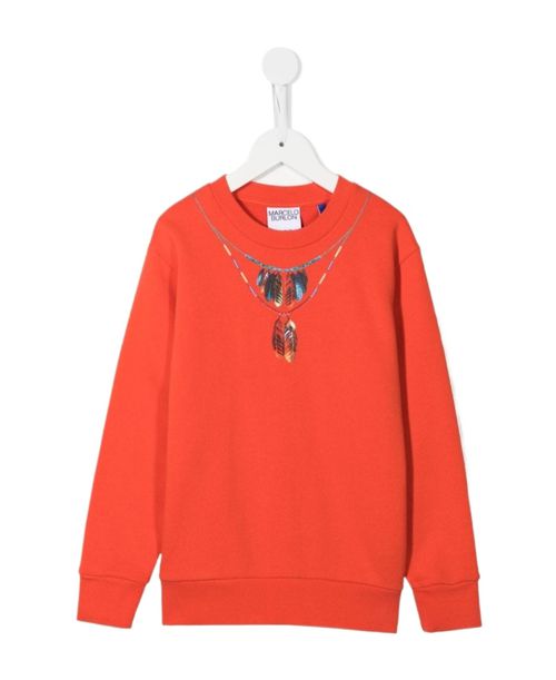 Feather necklace-print sweatshirt