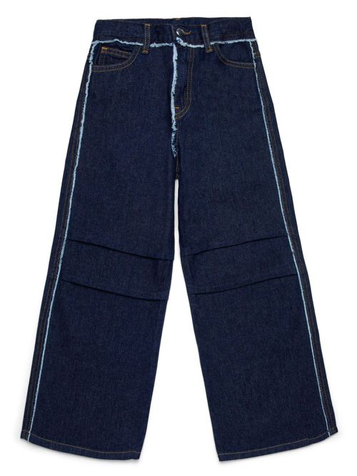 Frayed-trim jeans - Blue
