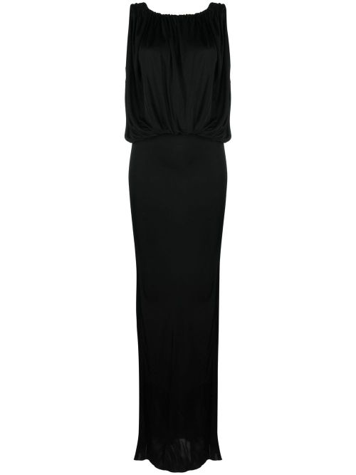 Draped Jersey Dress — Black