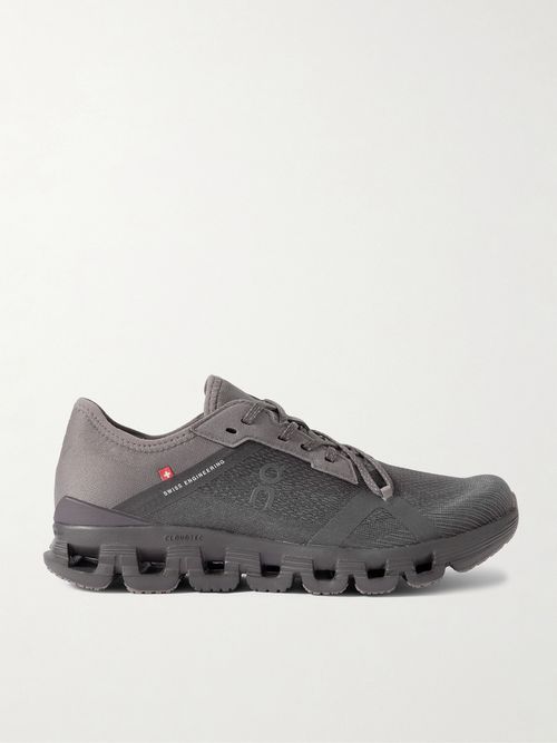 Cloud X 4 Ad Rubber-trimmed Mesh Sneakers - Gray
