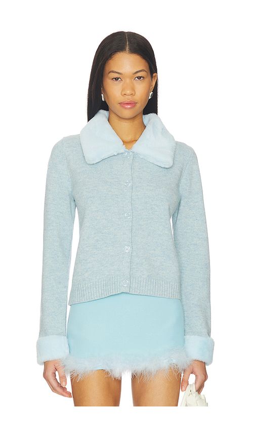 Tyler McGillivary Petra Cardigan in Baby Blue. L. Also in M, S