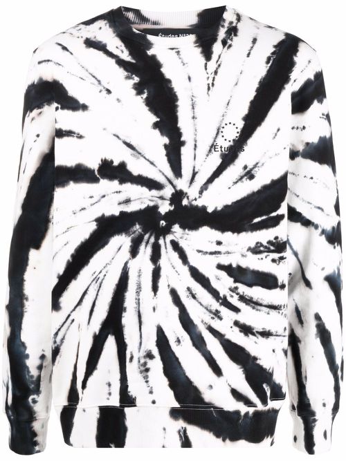 Tie-dye organic-cotton sweatshirt - White