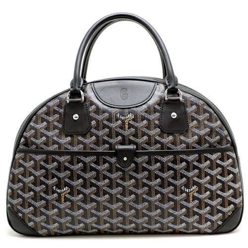Goyard Black Coated Canvas Boston Bag Pre-Owned