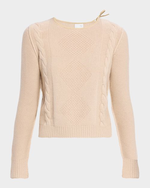 Cashmere Textured Crewneck Sweater