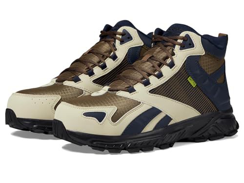 Reebok Work Men's Hyperium Work Retro Trail Hiker with Cushguard Composite Toe Boots Tan/Blue/Brown