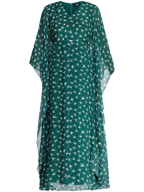 Logo-print maxi dress - Green