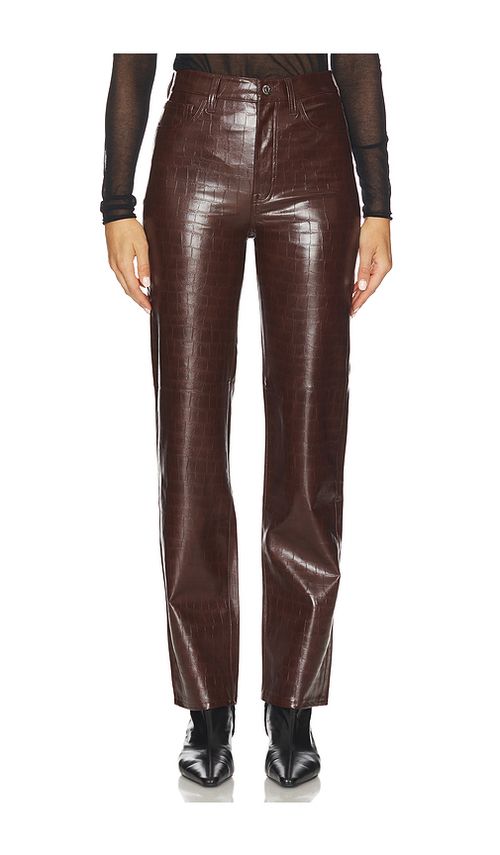 PISTOLA Cassie Super High Rise Straight in Tobacco Croc. 32 also , 25, 26
