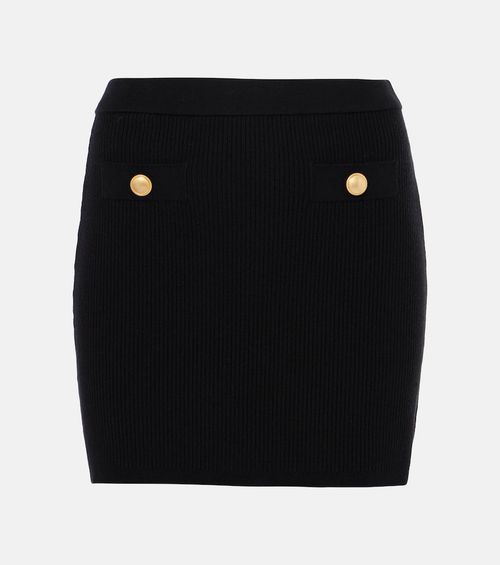 Wool and cashmere miniskirt