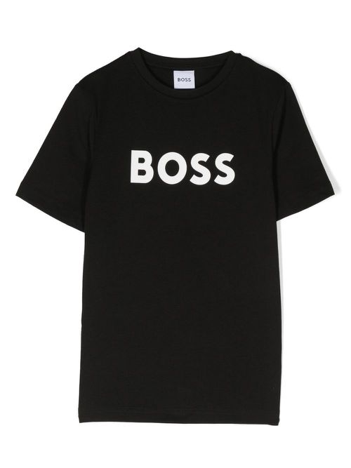 Logo-embossed t-shirt - Black