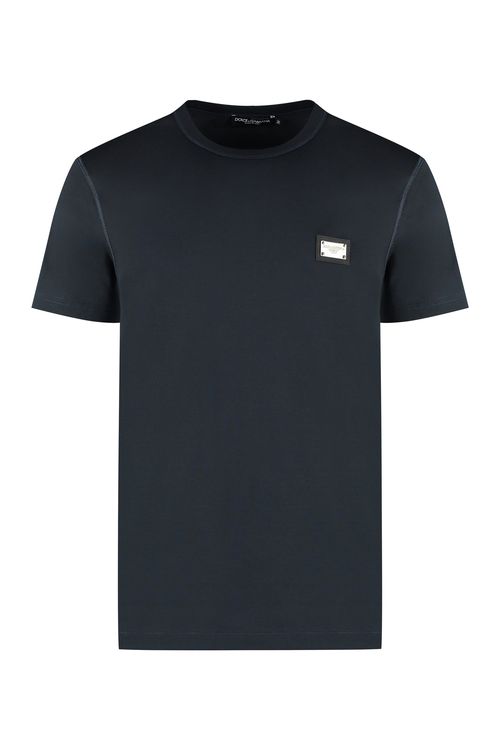 Cotton T-shirt with Branded Tag