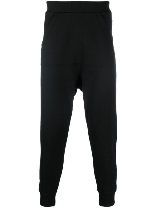 Elasticated track pants - Black