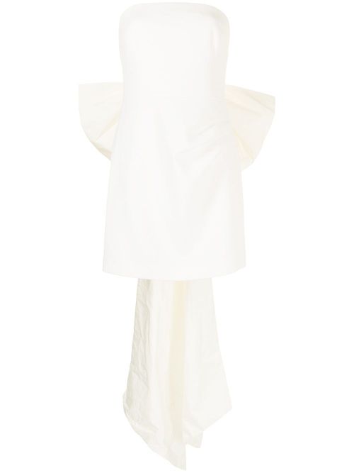 Daphne bow-detail mini dress - White