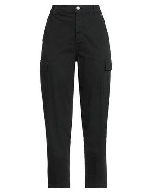 Woman Pants Black Size M Cotton, Elastane