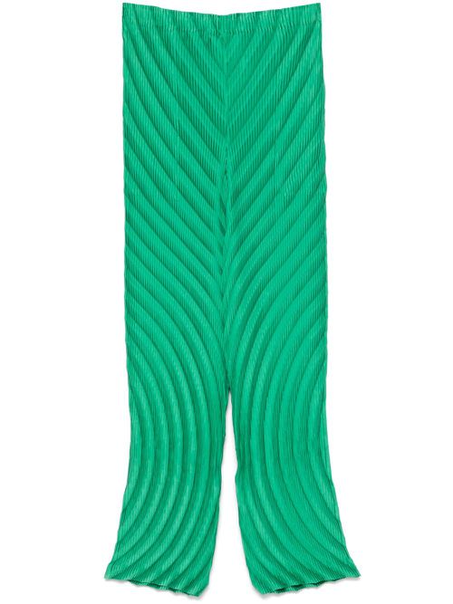 Nuance Pleats Solid trousers - Green