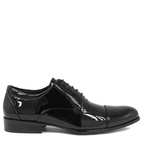 Men's Gala Cap Toe Oxford Shoes (Black Patent)