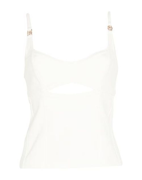 Woman Top White Size 10 Viscose, Nylon, Elastane