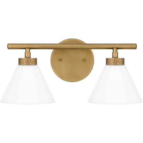 Ira 2-Light Bathroom Vanity Light in Weathered Bra