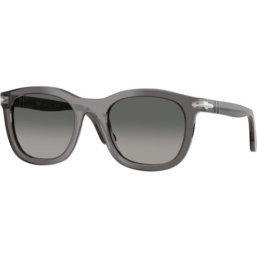 Persol Unisex Persol PO3395S 119671 Occhiali da sole Acetato Grigio Grigio Pantos Normale Sfumato