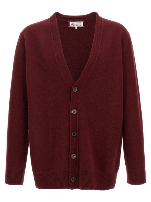 Wool Cardigan — Burgundy