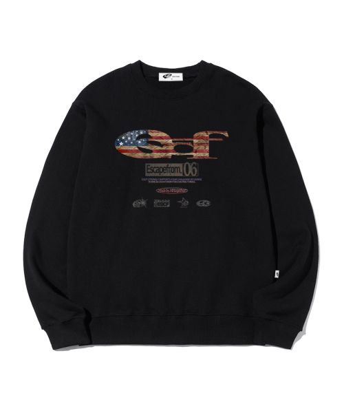 Vintage Flag ESCF Logo Collage Print Sweatshirt
